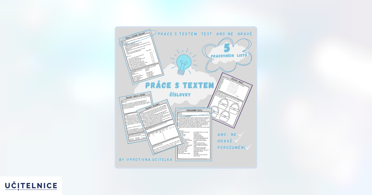 Číslovky- práce s textem, příprava na přijímací zkoušky | Učitelnice