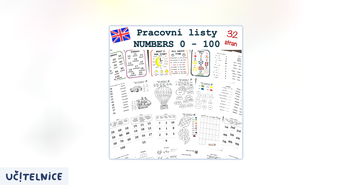 Pracovní listy - Numbers | Učitelnice