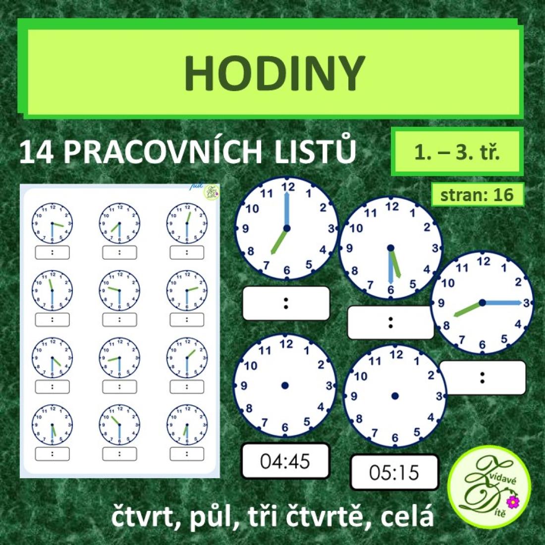 Hodiny - pracovn listy | Uitelnice