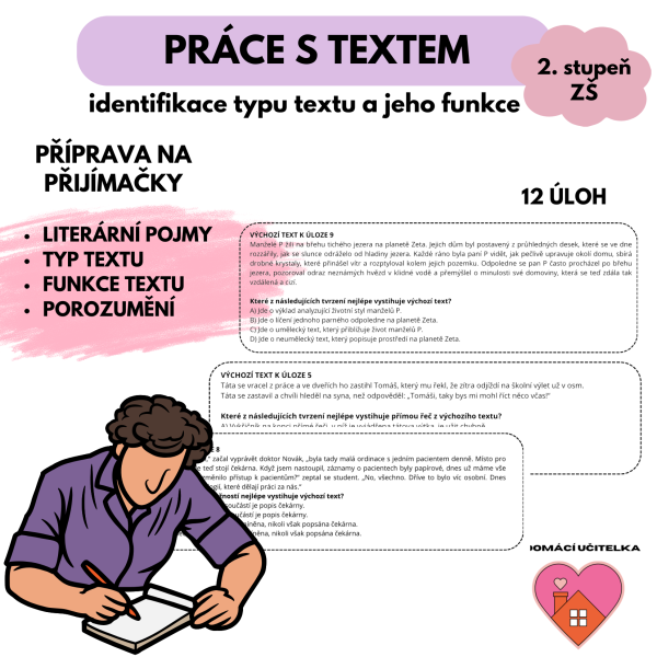 Materiál - SEŘAĎ ČÁSTI TEXTU – příprava na přijímací zkoušky