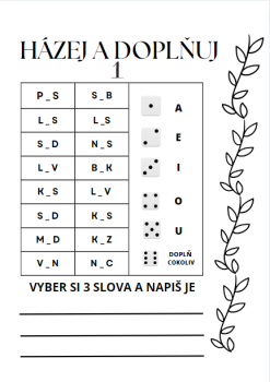 HÁZEJ A DOPLŇUJ | Učitelnice